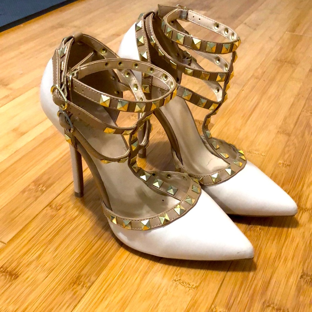 Studded stiletto heels